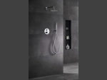 Robinetterie de douche, encastrable moderne, ensemble avec douche de tête et douchette à main. Composé d’une tête de douche large pour un effet pluie, d’une douchette, et d’un mitigeur encastré - GARANTIE 5 ANS - LIVRAISON OFFERTE en 5 à 6 Jours